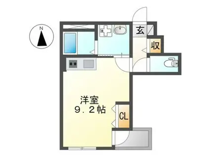 SUN RELAIR(ワンルーム/2階)の間取り写真