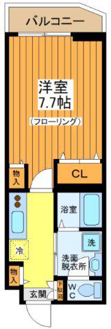 アイル三軒茶屋(1K/1階)の間取り写真