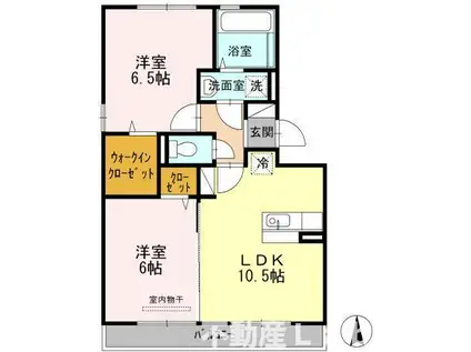 ラ・ブリーズ(2LDK/2階)の間取り写真