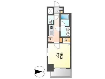 アクアコート大曽根(1K/9階)の間取り写真