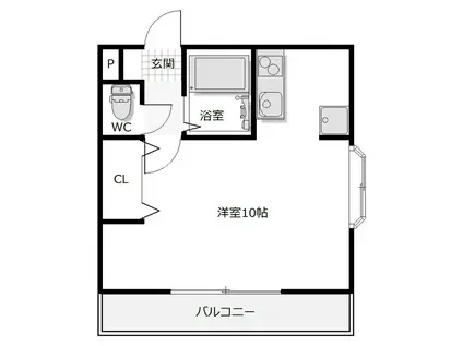 ドリーム館(ワンルーム/3階)の間取り写真