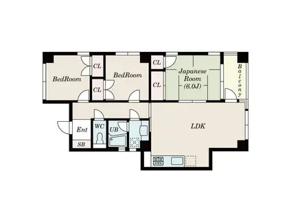 三鷹新川プラザ(3LDK/2階)の間取り写真