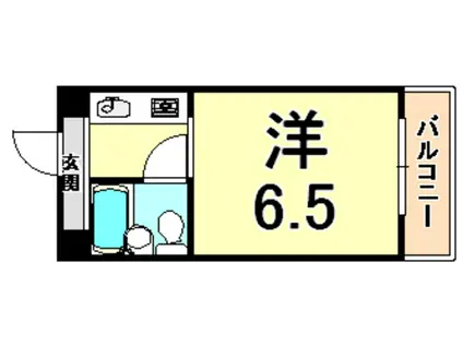プリエールJR尼崎(1K/2階)の間取り写真