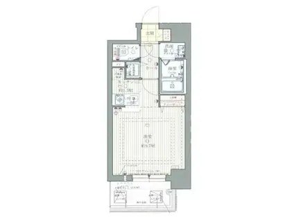 カシータ神戸元町ジェーピー(ワンルーム/9階)の間取り写真