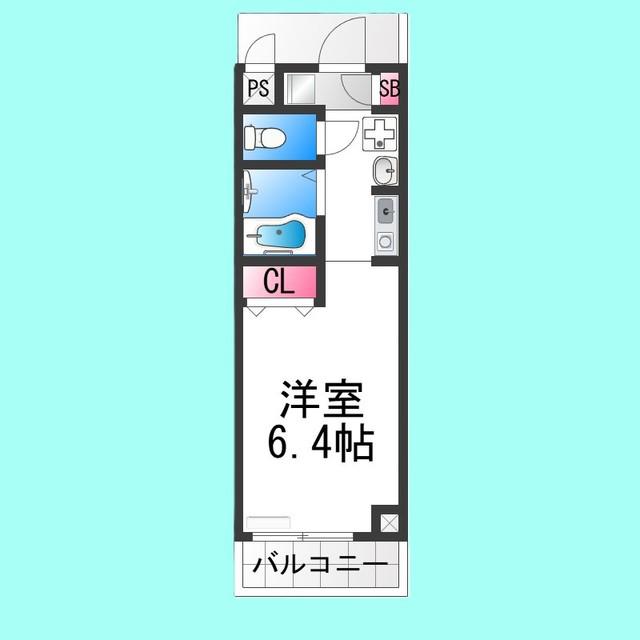 リバーランド堺東(ワンルーム/3階)の間取り写真