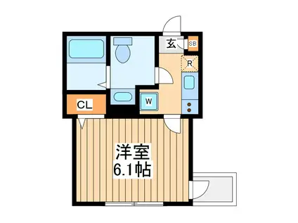 モアナコースト矢向駅前(1K/1階)の間取り写真