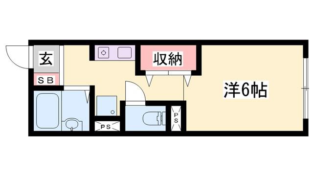 メゾン澤田 F棟(1K/1階)の間取り写真