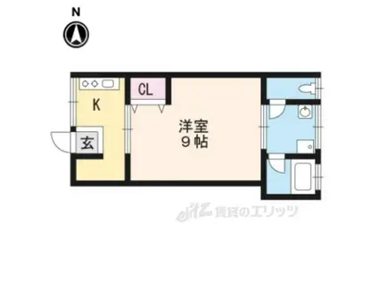 ブルージュ21(1K/1階)の間取り写真