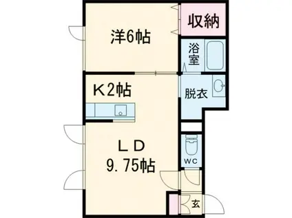 コンフォートネオ II(1LDK/1階)の間取り写真
