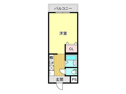 サンパティーク広野(ワンルーム/4階)の間取り写真