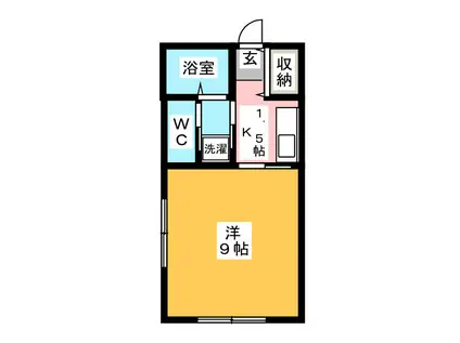 ハイグレードコーポ(1K/1階)の間取り写真