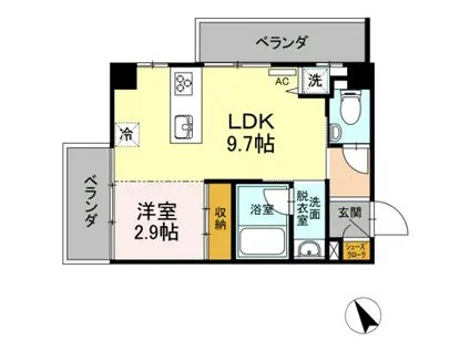 HOUSE TAGAWA(1LDK/2階)の間取り写真