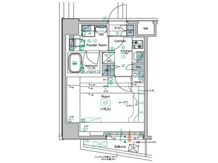 シーネクス亀戸(1K/3階)の間取り写真
