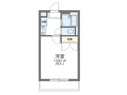 レオパレスプランドール(1K/2階)の間取り写真