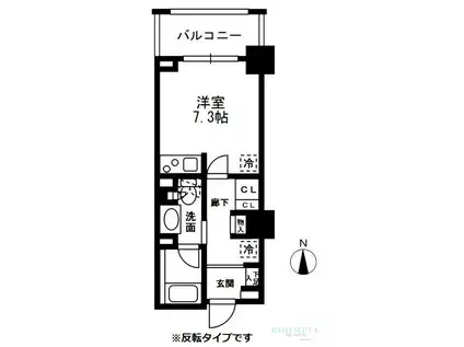 レジディア中落合(ワンルーム/2階)の間取り写真