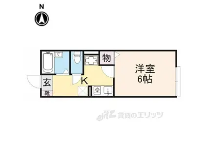 シャレー神宮前(1K/1階)の間取り写真