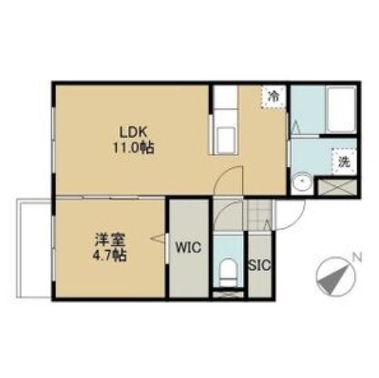 ディオクラシス琴似(1LDK/3階)の間取り写真