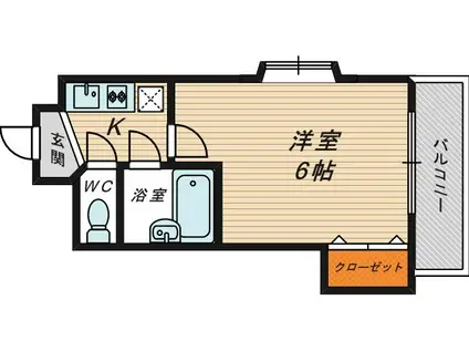 シンパシー京橋(1K/4階)の間取り写真