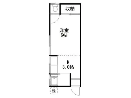 オリオンハイツ(1K/2階)の間取り写真