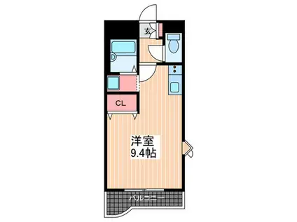 グレースクリア前空(ワンルーム/2階)の間取り写真