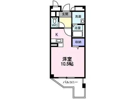 サザンクロス深井中町(ワンルーム/3階)の間取り写真
