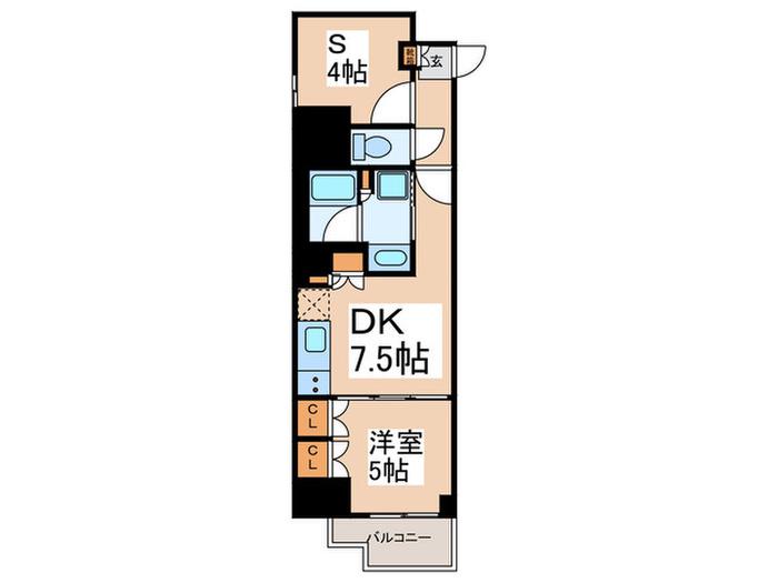 THE GATEHOUSE浅草雷門(1SDK/2階)の間取り写真