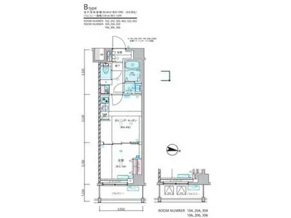ジェノヴィア練馬春日町スカイガーデン(1DK/6階)の間取り写真