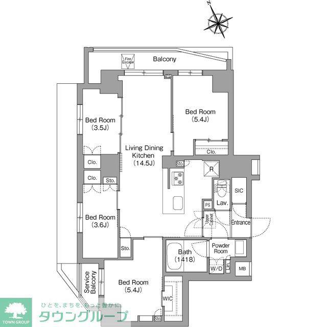 コンフォリア中葛西(4LDK/6階)の間取り写真