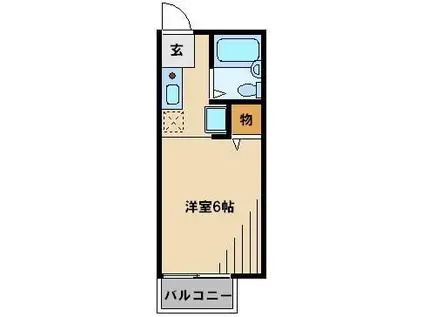 ハイネス近藤(1K/2階)の間取り写真