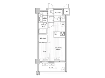 レジデンス桜新町ガーデン(1LDK/3階)の間取り写真