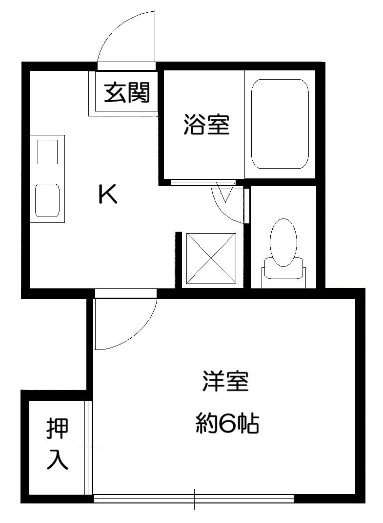ブリティッシュヒルズ(1K/1階)の間取り写真