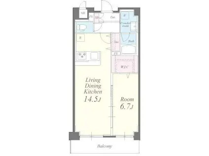 COSMOSTUDY HILLS(1LDK/6階)の間取り写真