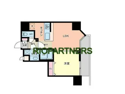 プライマル品川大森海岸(1LDK/3階)の間取り写真