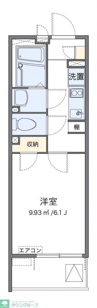 レオネクストル リシュブール(1K/3階)の間取り写真