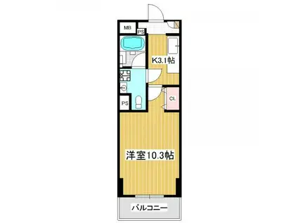 ステーラ・ルーチェ(1K/1階)の間取り写真