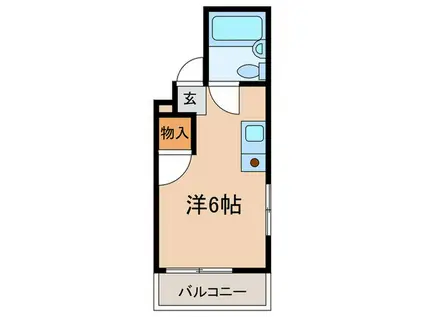 パラレル城内(ワンルーム/3階)の間取り写真