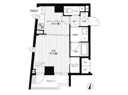 アヴニール元代々木(1DK/5階)の間取り写真