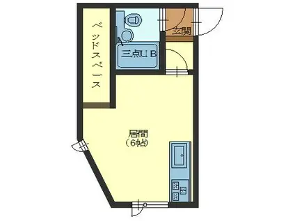 メゾンST(ワンルーム/1階)の間取り写真