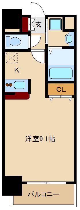 プレサンス新大阪クレスタ(1K/5階)の間取り写真