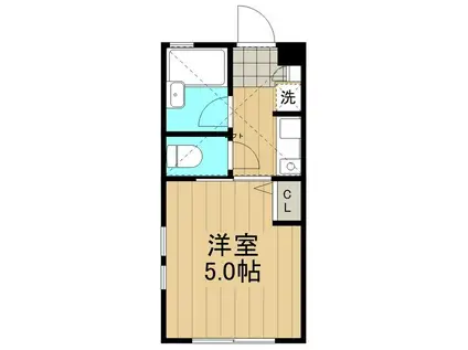 フェリーチェ湘南台(1K/2階)の間取り写真