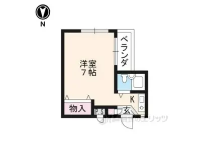 サンハウス中井(1K/2階)の間取り写真