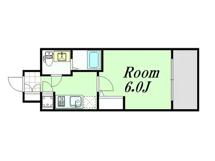 アドバンス西梅田ラシュレ(1K/8階)の間取り写真