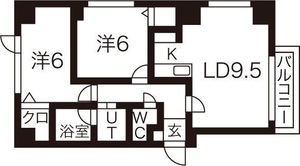 トレスマデラ(2LDK/2階)の間取り写真
