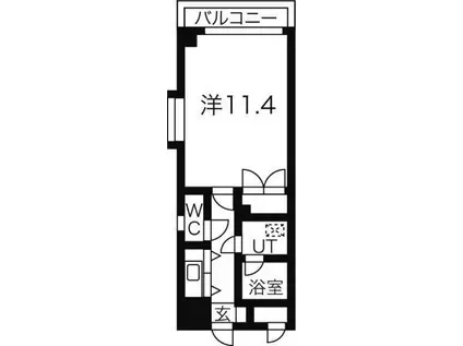 ヴェルシェーヌ桜橋(1K/9階)の間取り写真