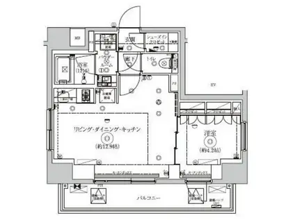 セジョリ駒込西ヶ原(1LDK/7階)の間取り写真