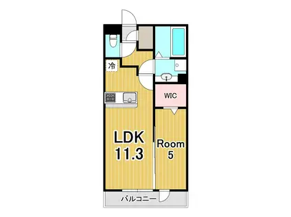 フリーデSTA(1LDK/2階)の間取り写真