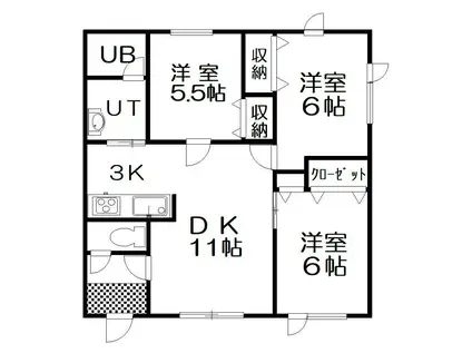 エスポワール(3LDK/2階)の間取り写真