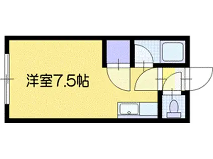 リベルタ文京台(ワンルーム/2階)の間取り写真
