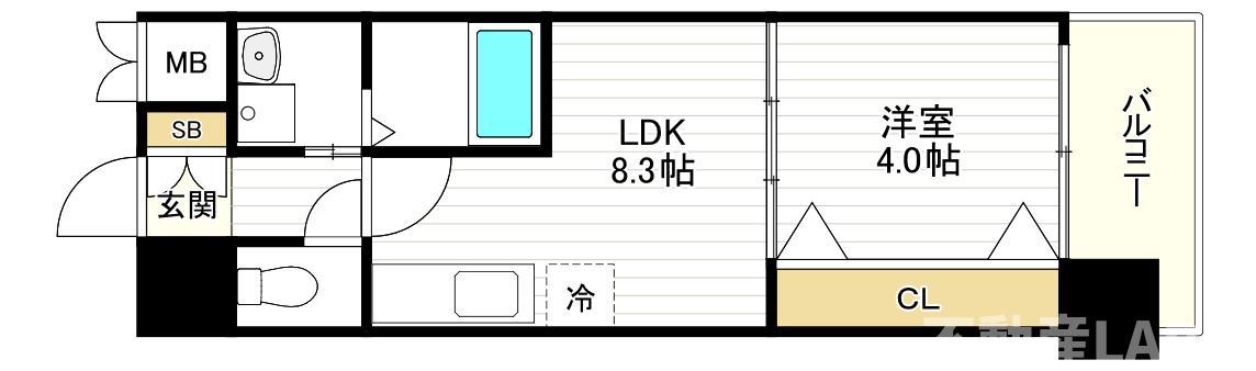 スプランディッドあびこ駅前(1LDK/2階)の間取り写真