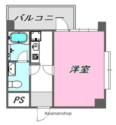 VIP薬院(1K/5階)の間取り写真